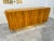 Modern Geometric Wood Credenza With Brass Base, Italy 1980s For Sale - Image 3 of 10