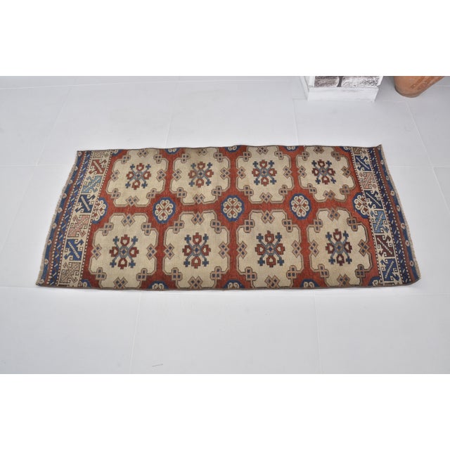 Turkish Small Oushak Antique Wool Carpet For Sale - Image 3 of 10