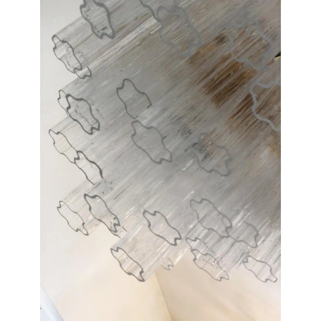 Metal Murano Style Glass Sputnik Chandelier Italian in Gold For Sale - Image 7 of 12