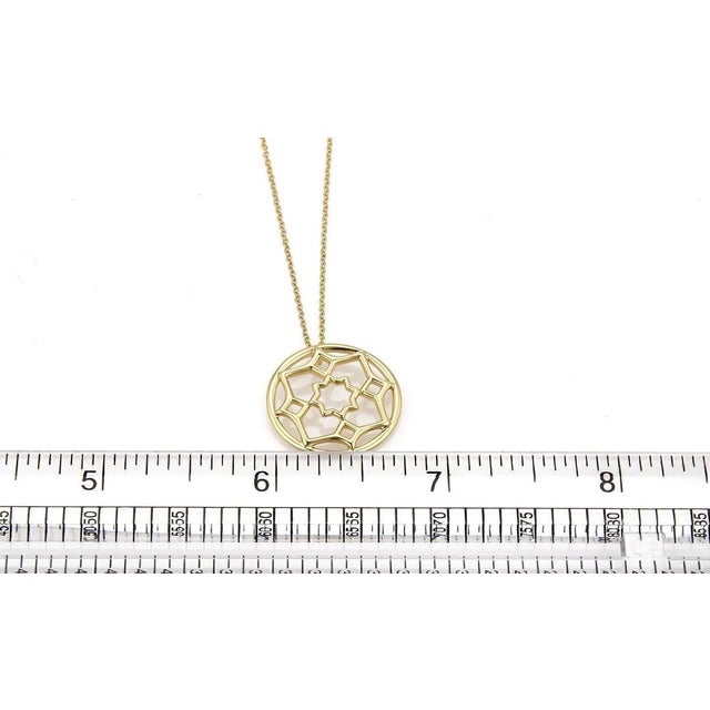 Metal Mid 20th Century Tiffany & Co. Picasso 18k Yellow Gold Small Zellige Pendant Necklace For Sale - Image 7 of 7