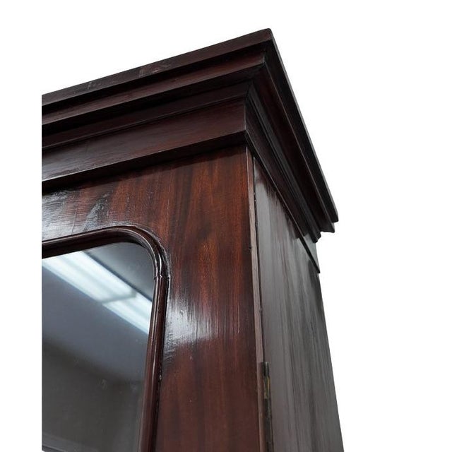 Late 19th Century Late 19th and Early 20th C. Glazed Mahogany Library Cabinets - A Pair For Sale - Image 5 of 12