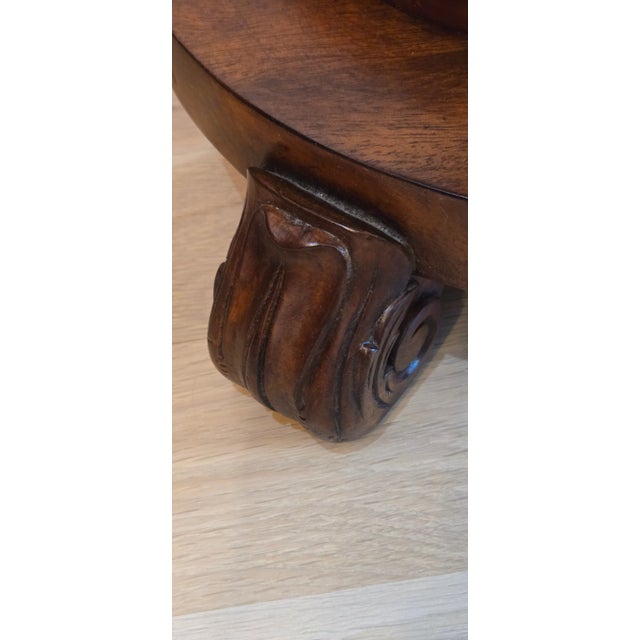 Wood 1980s Ethan Allen Pineapple Pedestal Accent Table – Old World Treasures For Sale - Image 7 of 8