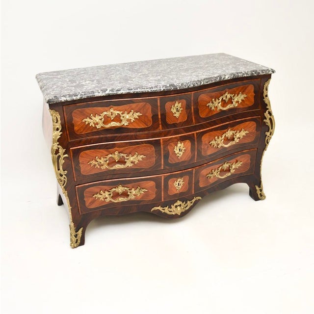 French Louis XV Commode with Marble Top by Jacques Bircklé, 1750s For Sale - Image 11 of 11