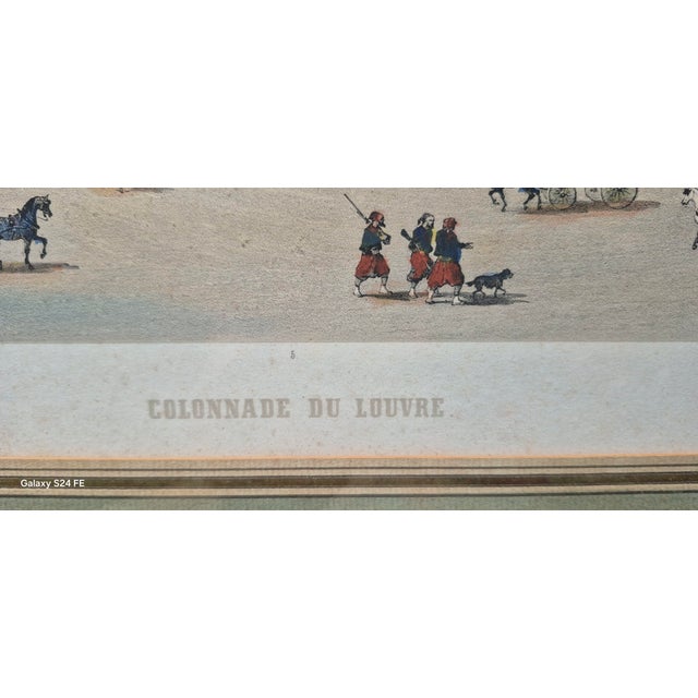 Burnt Umber Paris Landmarks: Louvre, Palace Du Louvre, Palace Du Luxembourg ~ Engravings, 1855, Set of 3 For Sale - Image 8 of 10