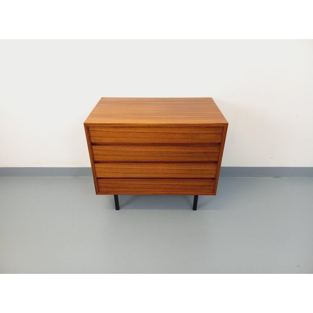Mid-Century Scandinavian Modernist Style Chest of Drawers in Rosewood and Black Metal, 1960s For Sale - Image 4 of 15