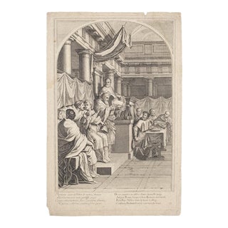 Unknown - Meeting F the Pope's Sacred Council - Original Etching - 17th Century For Sale