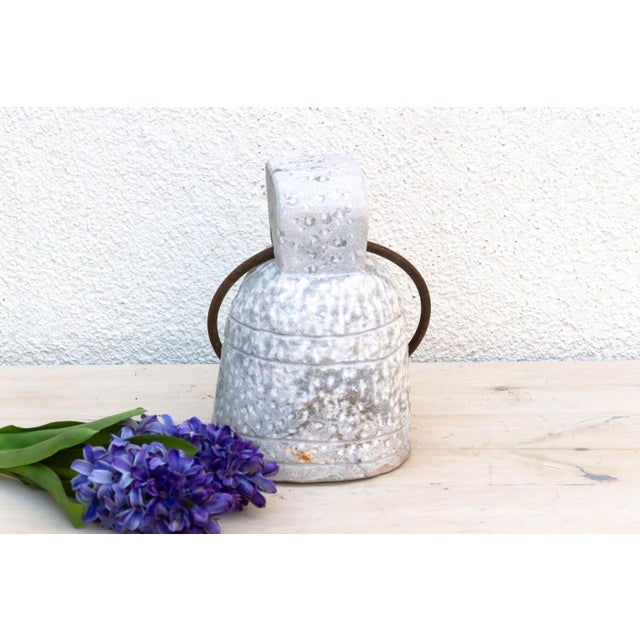 Rustic Bell Form Carved Stone Door Stop For Sale - Image 3 of 9
