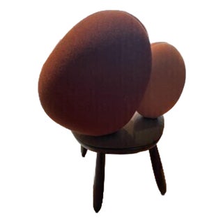 Authentic Roche Bobois Sculptural Upholstered Accent Lounge Chair For Sale