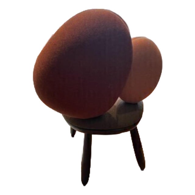 Authentic Roche Bobois Sculptural Upholstered Accent Lounge Chair For Sale