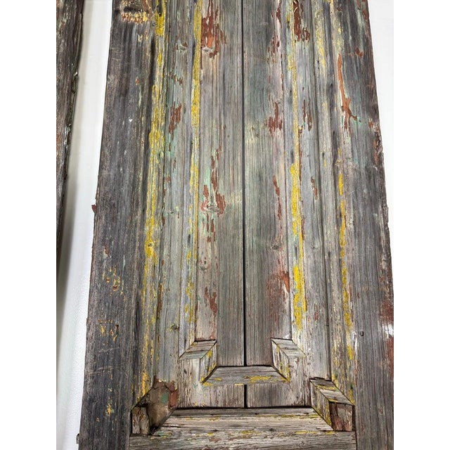 Pair of 19th Century Rustic Wooden Doors, Distressed Finish, France For Sale In Los Angeles - Image 6 of 18