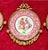 Baroque Set of 3 Baroque Ceramic Pink Wall Art Pieces With Ornate Gold Frames & Floral Artwork For Sale - Image 3 of 4
