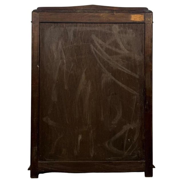 Brown Antique 20th Century Oak Glazed Display Cabinet For Sale - Image 8 of 11