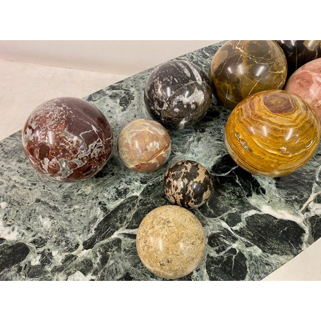 Selection of Specimen Marble and Stone Spheres, Set of 10 For Sale - Image 12 of 13