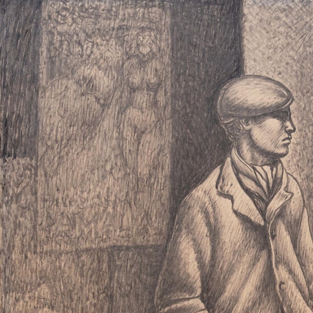 1950s 'The Quiet Vicolo, Rome' by Rafael Navarro Barajas, 1956, Midcentury Mexican Modernist, Jalisco For Sale - Image 5 of 8