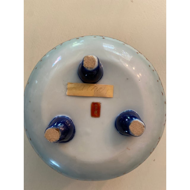 Kutani Japanese 3 Leg Porcelain Vase For Sale - Image 10 of 14