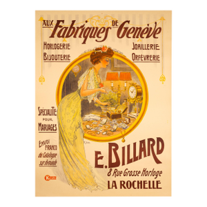 Aux Fabriques De Geneve — Hem — 1903 - French Art Nouveau Jewelry Poster