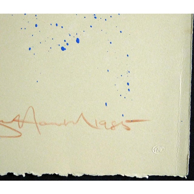 Frank Howell Wounded Knee Woman 1985 Blue Original Lithograph Art For Sale In Denver - Image 6 of 7