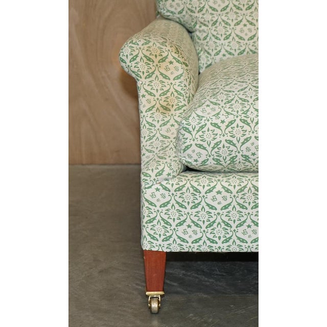 Ticking Fabric Sofa with Feather Fill Cushions from Howard & Sons Ltd For Sale - Image 6 of 18