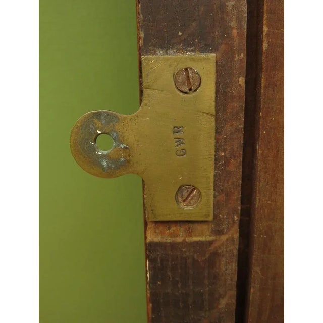 Large Antique Oak Paddington Station Mirror from GWR For Sale - Image 9 of 12