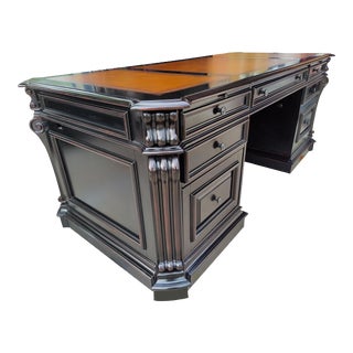 2016 Telluride Executive Desk With Leather Panels For Sale