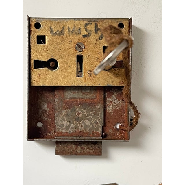 Art Deco 5 Pairs of Vintage Furniture Locks With Keys Art Deco For Sale - Image 3 of 4