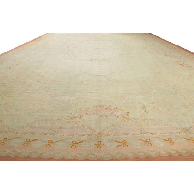 Late 19th Century French Aubusson Rug, 13'07 X 21'02 For Sale - Image 4 of 12