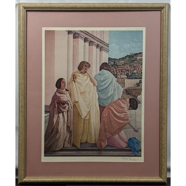 Realism 1973 Harold Bruder Pencil-Signed Holy City Art Print – 1972 Nyc Gallery Provenance For Sale - Image 3 of 13
