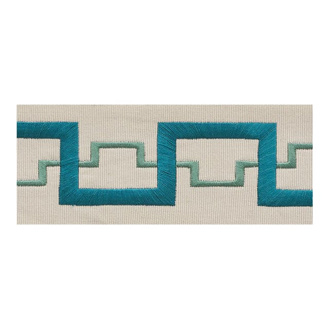 Sample - Schumacher Turret Tape in Peacock For Sale