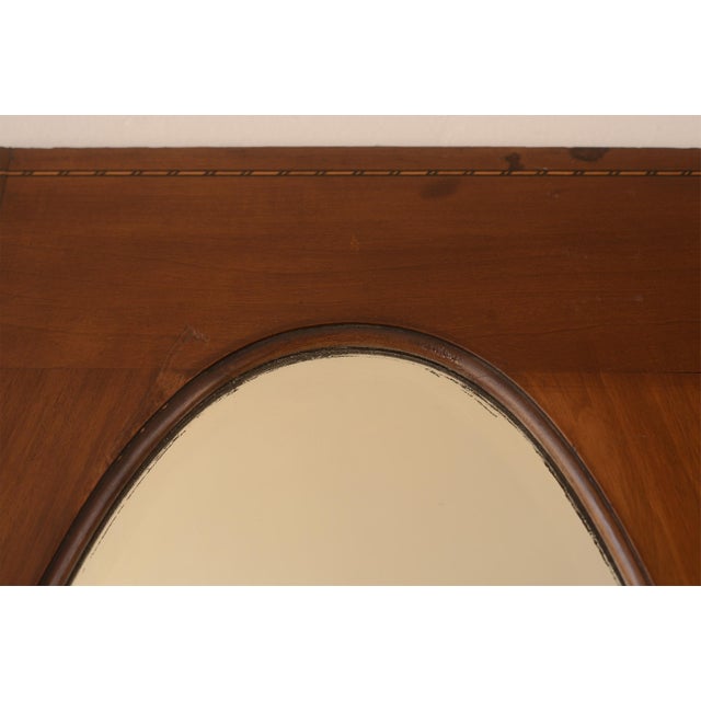 Antique Cabinet Door Floor Mirror For Sale - Image 4 of 8