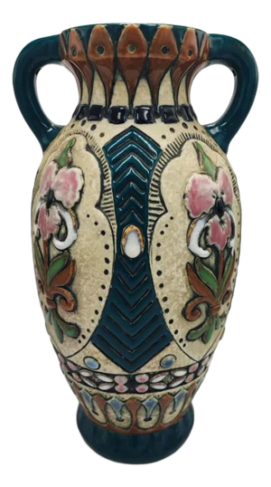 Antique Art Nouveau Vase in Ceramic, 1890s