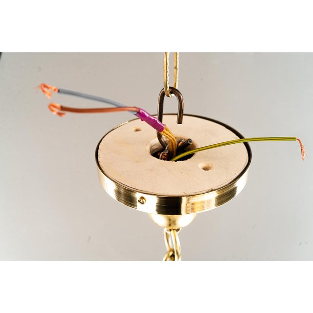 Art Nouveau Pendant with Green Glass Shade, Vienna, 1908 For Sale - Image 16 of 17