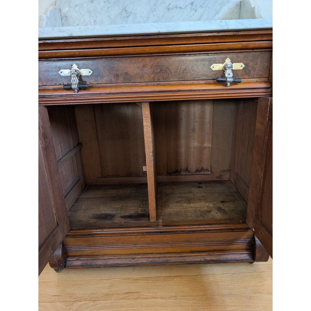 Late 1800's Victorian Marbletop Eastlake Washstand For Sale - Image 11 of 18