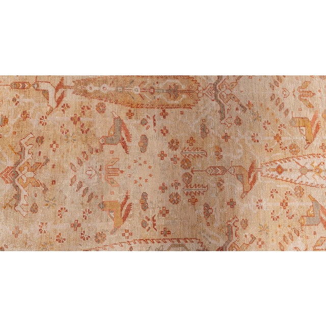Turkish Antique Turkish Oushak Rug For Sale - Image 3 of 9