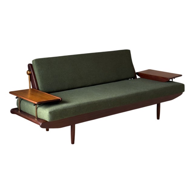 Wentworth Sofa in Green Maine Line Flax Camira Fabrics by Toothill, 1960s For Sale