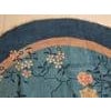 1920s Blue Scene Pictorial Oval Antique Chinese Peking Rug 7'3" X 9'8" Handknotted Wool Carpet For Sale In New York - Image 6 of 6