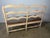 French Provincial Style Bench W/ Rush Seat & Leather Cushion For Sale - Image 14 of 16