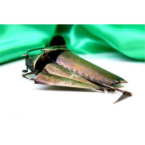 Metal Silver Sailboat with Three Articulated Sails For Sale - Image 7 of 8