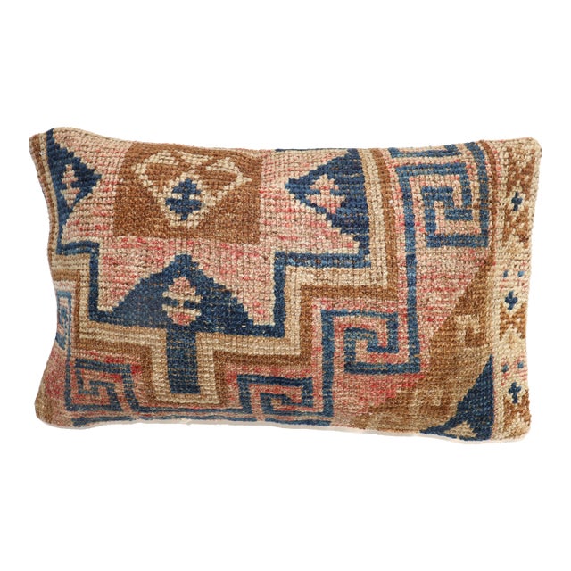 Large Vintage Turkish Rug Pillow For Sale