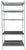 Mid Century Modern Five Shelf Aluminum & Black Glass Etagere For Sale