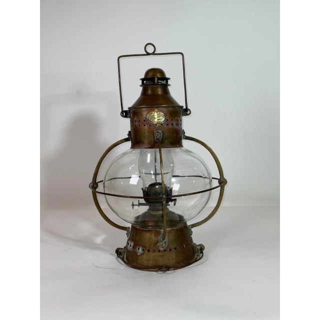 Metal Solid Brass Ships Onion Lantern For Sale - Image 7 of 12