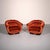 Italian Lounge Chairs in Orange Copper Velvet, 1950s, Set of 2 For Sale - Image 11 of 11