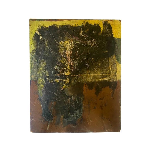 Vintage Double Sided Oil on Board Painting of Abstract and Landscape For Sale - Image 11 of 11