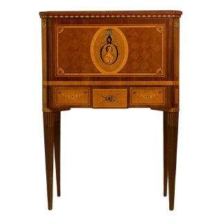 Louis XVI Bargueno Secretary in Wood Marquetry For Sale