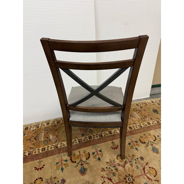 Grange Rustic European Cross-Back Dining Chairs, Set of Six For Sale - Image 4 of 12