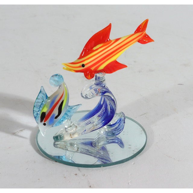 Vintage Italian Murano Glass Fish Figures-a Set of Six For Sale - Image 9 of 18
