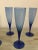 Libbey Glass Co. Vintage Cobalt Blue and Sky-Blue Bowls Glasses - Set of 5 For Sale - Image 4 of 7