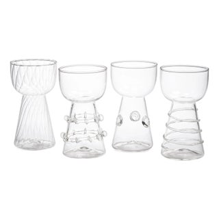 Amélie Assorted Glass Vases, Set of 4 For Sale