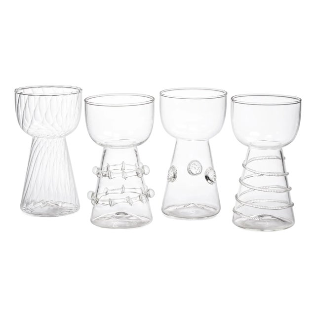 Amélie Assorted Glass Vases, Set of 4 For Sale