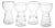 Amélie Assorted Glass Vases, Set of 4 For Sale