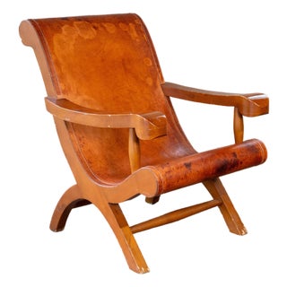 Mexican Modernist Clara Porset Style, 'Butaque' Chair', C. 1990s For Sale